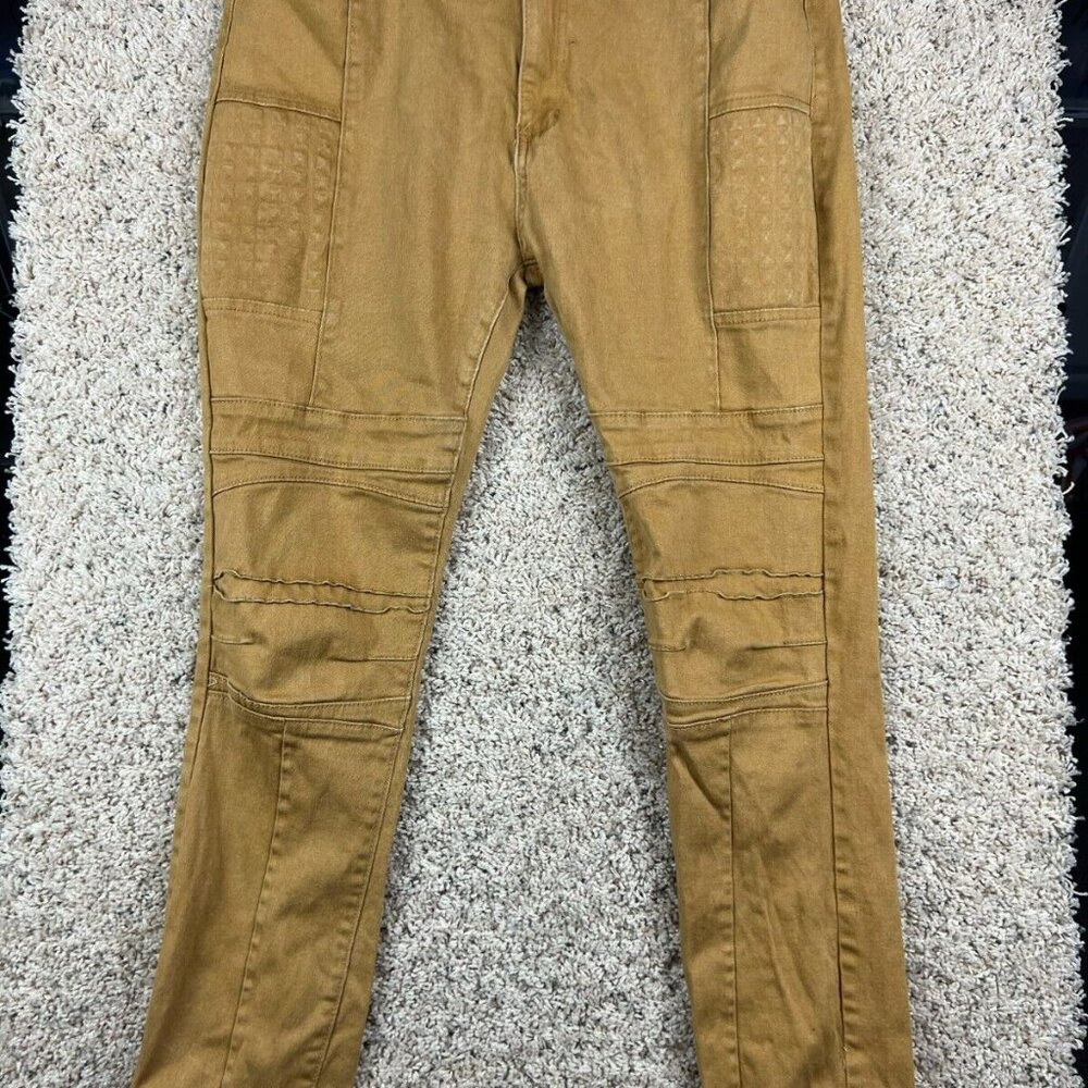 Demolition Brand Beige Pants Black Label Size 42x32 Men’s Cotton Skinny Jeans